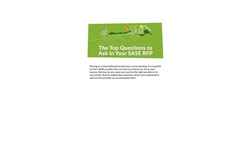 The Top Questions to Ask in Your SASE RFP